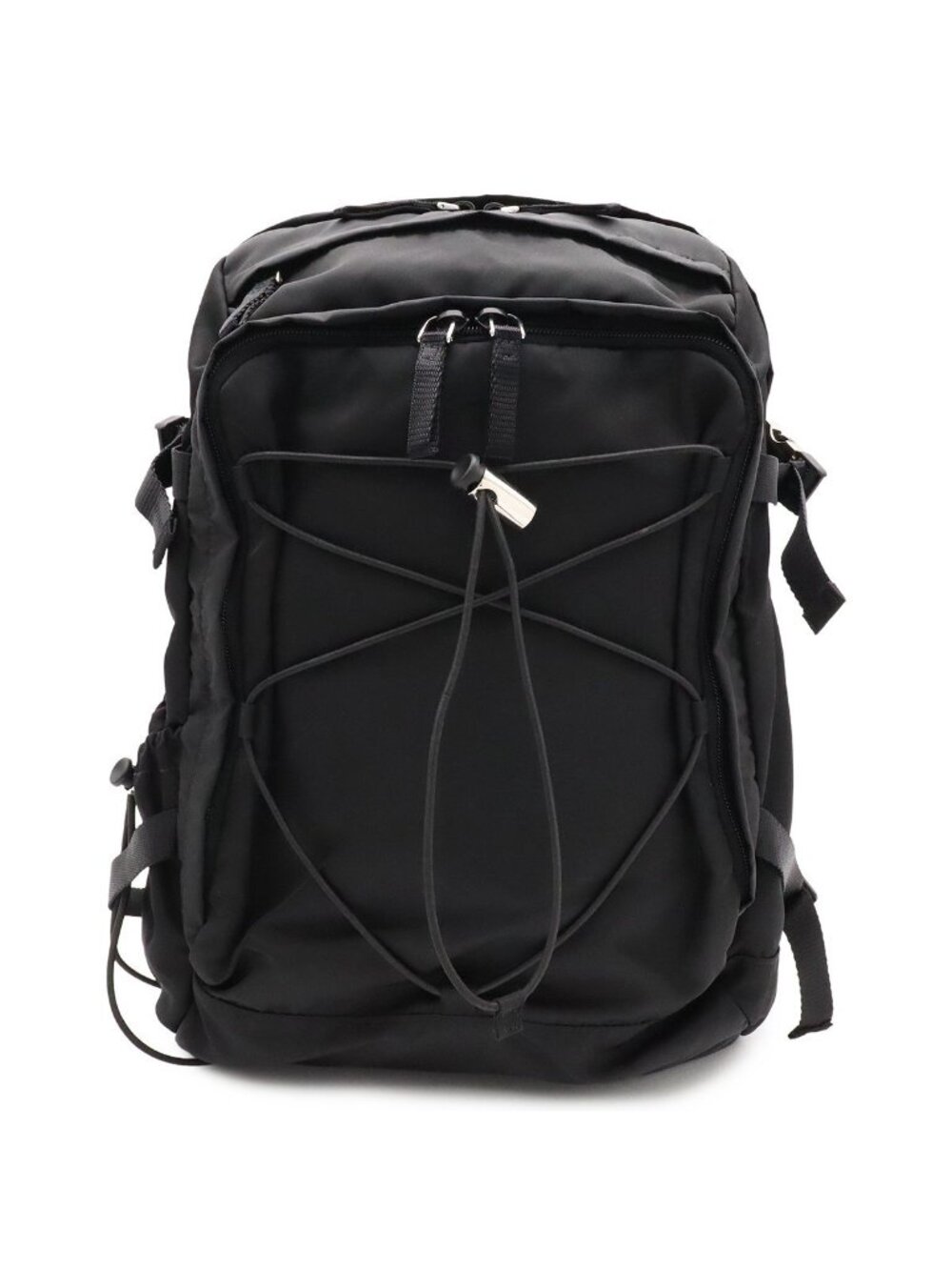 Prada Backpack Nylon Nero Black Silver